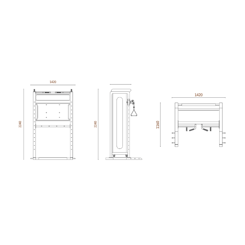 Atelier Dual Pulley Half Rack — supplementary product illustration