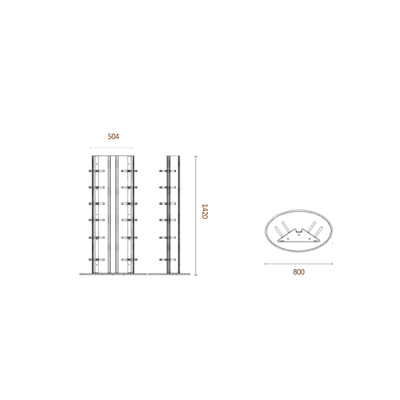 Atelier Vertical Dumbbell Rack & 2.5–15 kg Set — supplementary product illustration