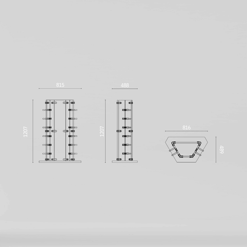 Verre Dumbbell Tower & 2.5–15 kg Set — supplementary product illustration