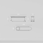 Verre Adjustable Glass & Leather Weight Bench — supplementary product illustration