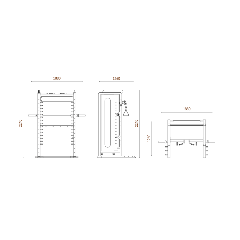 Atelier Smith & Dual Cable Half Rack — supplementary product illustration