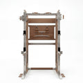 Designer luxury wood and stainless steel premium half rack dual pulley system