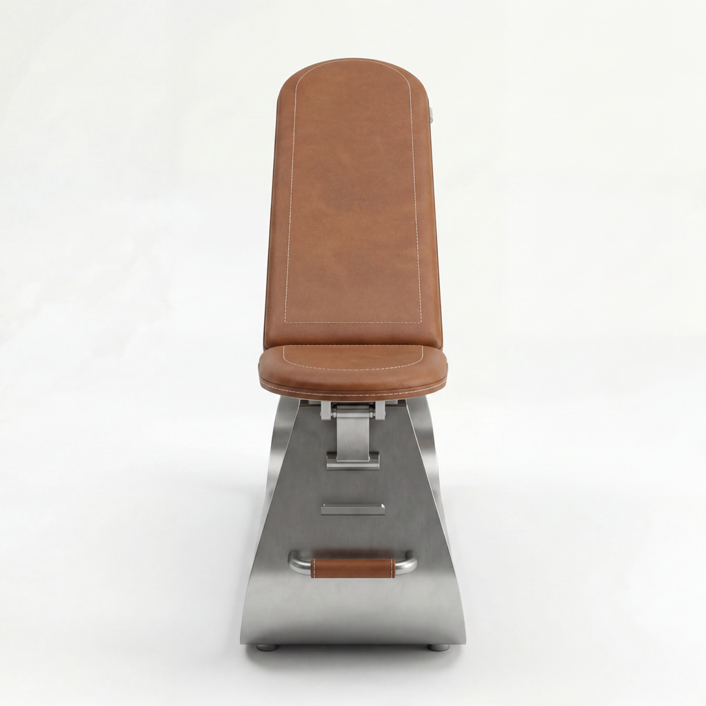 Signature Leather & Stainless Steel Bench