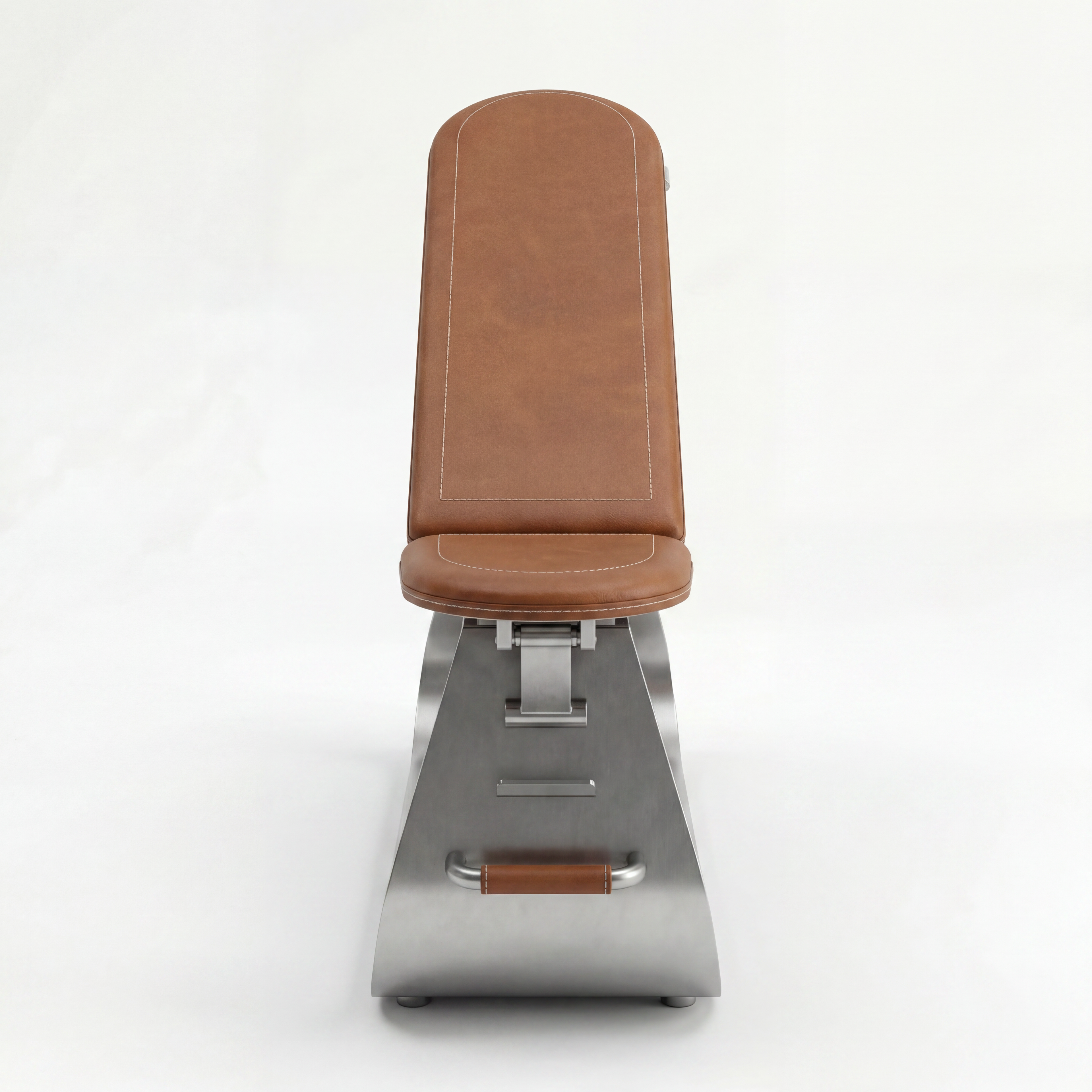 Signature Leather & Stainless Steel Bench