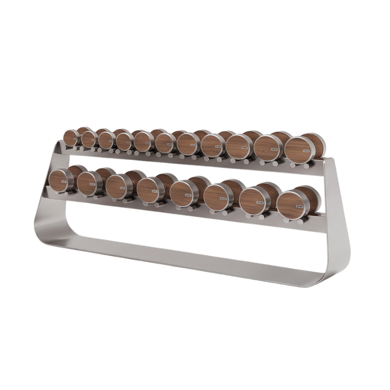 Atelier 2-Tier Dumbbell Rack & 2.5–25 kg Set — product view